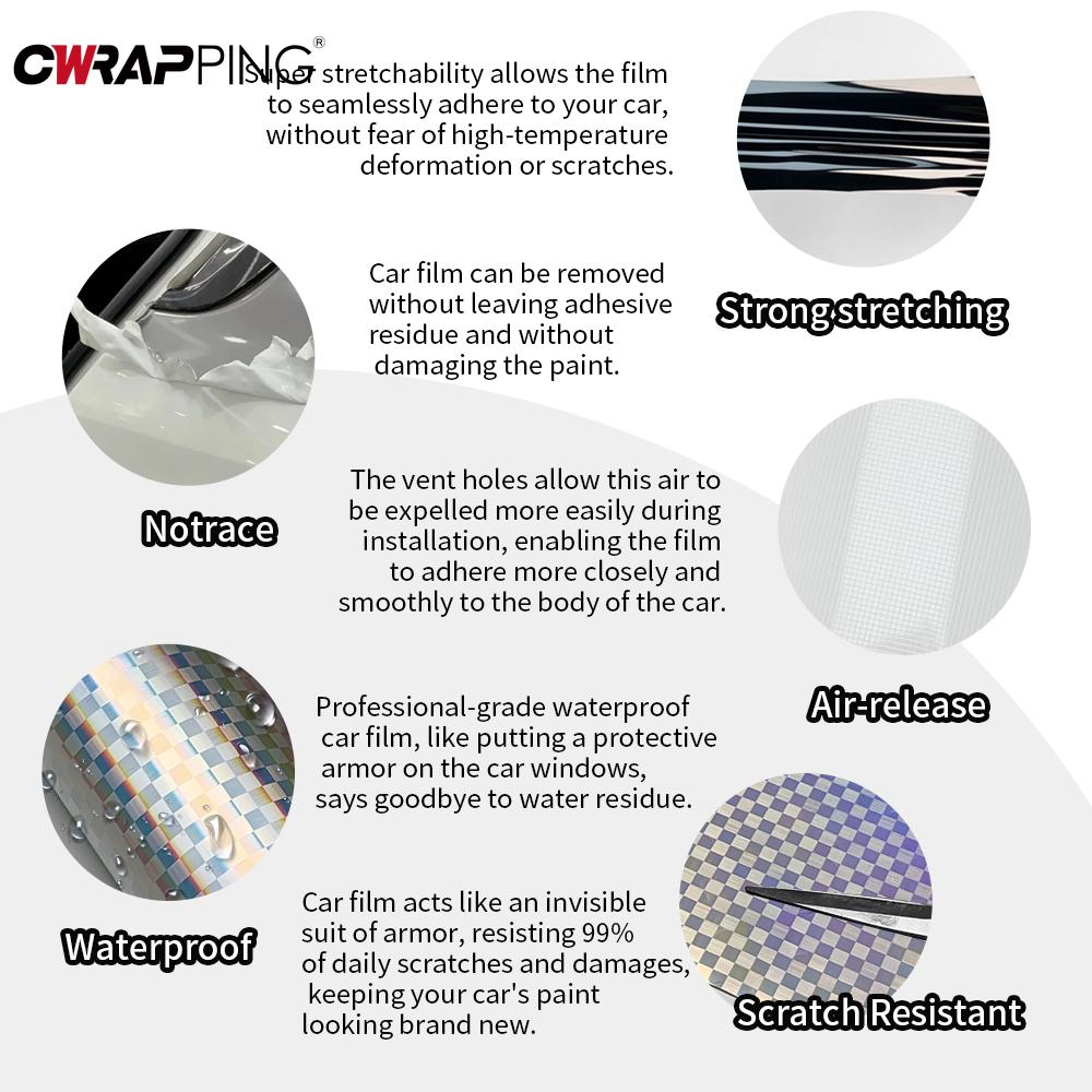 Color Change Film Vinyl Paper for Car Accessories Motorcycle Helmet Motorcycles Sticker Wrap Adhesive Covering Automotive Body