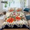 Home Living Luxury 3D Bohemia Flower Bedding Set Peony Duvet Cover Pillowcase Queen And King Eu/Us/Au Size Polyester Bedding