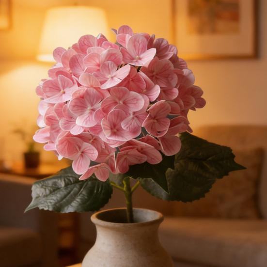 Yousheng Artificial Flowers High Simulation Silk Hydrangeas Soft Touch Flexible Stems Realistic Maintenance-Free Fake Flower Arrangement Wedding