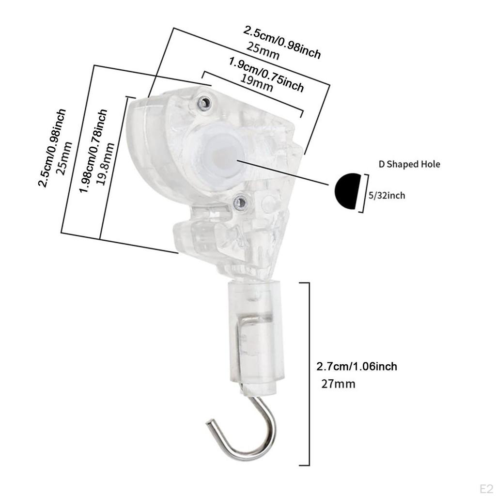 4 x Blind Wand Tilter Mechanismus Tilt Control Büro 1 "x 1" Kopfschiene Küche