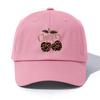 1pc CHERRY Print  Baseball Cap for Adults,  Minimalist Retro Style Casual Soft Adjustable Dad Hat, Perfect As Gift
