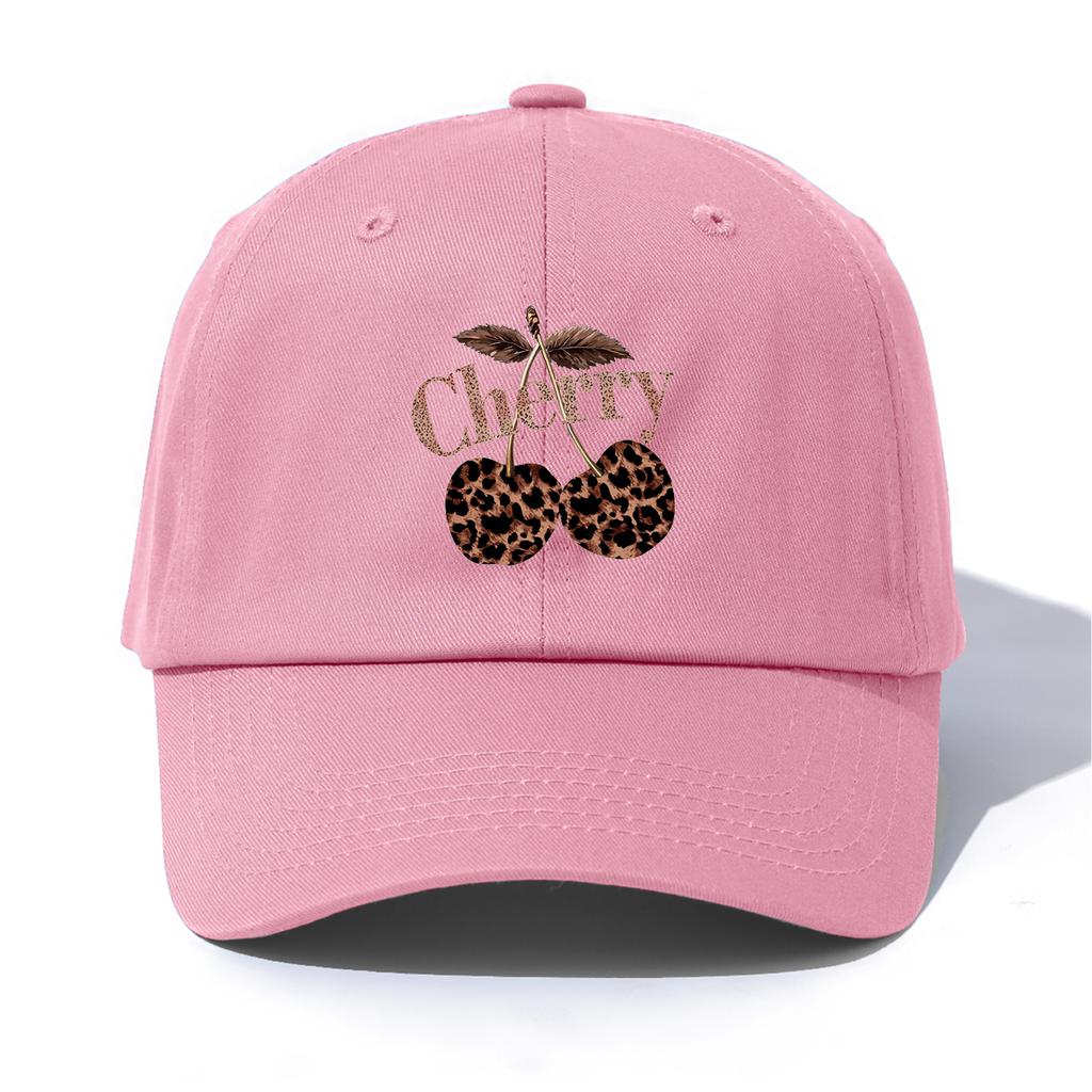1pc CHERRY Print Baseball Cap for Adults, Minimalist Retro Style Casual Soft Adjustable Dad Hat, Perfect As Gift