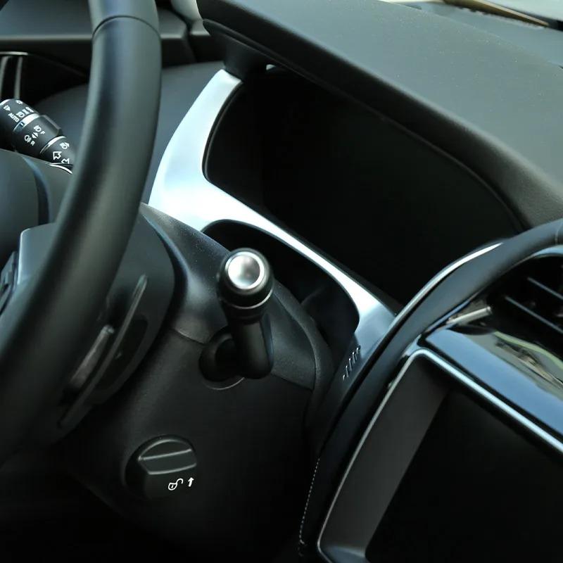 For Jaguar F-Pace F Pace X761 2015-2019 ABS Silver Car Dashboard Frame Cover Trim Sticker Interior Car Accessories