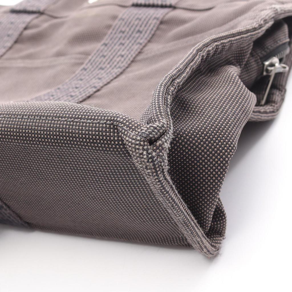 Used HERMES HerlineMM Tote Bag canvas Nylon canvas Gray Used unisex