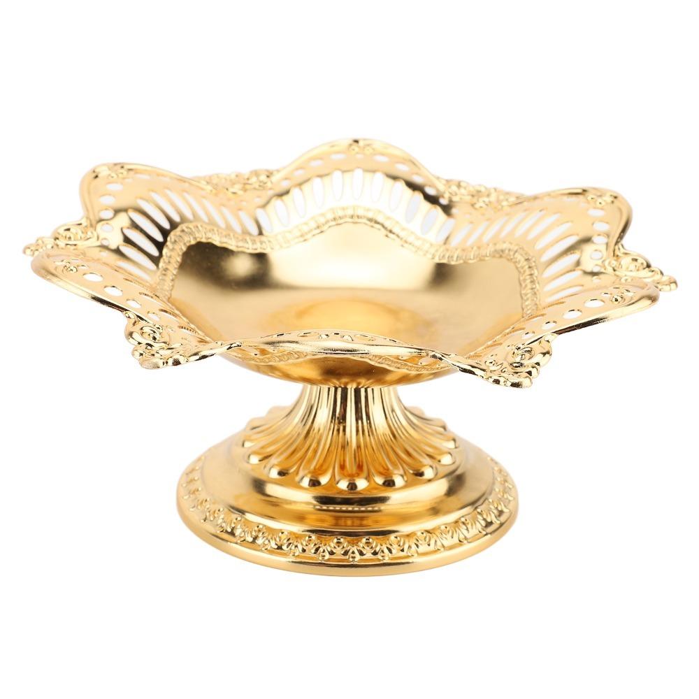 4pcs Multifunctional Design Fruit Serving Tray Gold Finish Tea Serving Platter  Dining Table Use