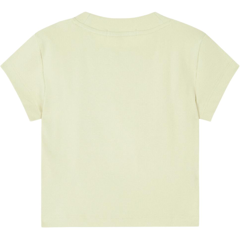 Calvin Klein Jeans Letter Pattern Solid Color Short Sleeve T-Shirt Women Tops Green J221171-LFU