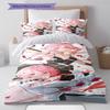 Gasai Yuno Pattern Bedding,Quilt Set Quilt Cover Pillowcase Home Birthday Gift (1 * duvet cover + 2 * pillowcase, without core)