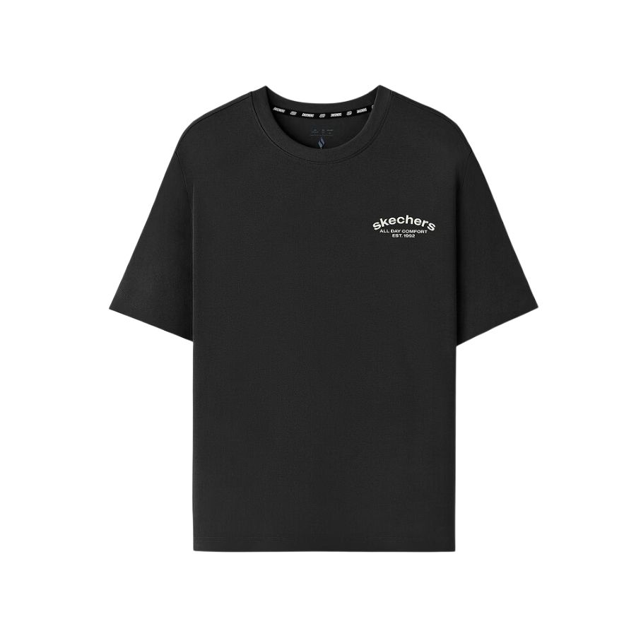 Skechers Round Neck Knitted Breathable Short Sleeve T-Shirt Unisex tops L226U068-0018 XS