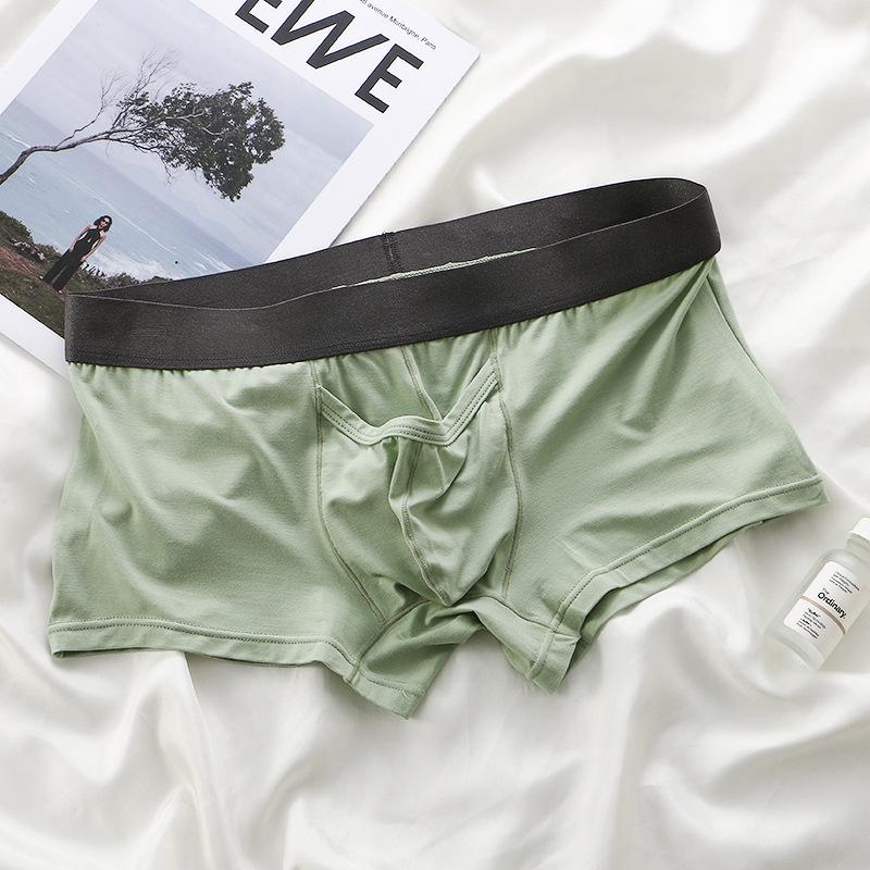 Men's Bamboo Fiber Bullet-Style Pouch Boxer Briefs