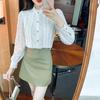 Autumn Women Blouse Long Sleeve White Lace Blouse Shirt Women Tops Stand Collar Blouse Women Clothing J16