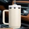 Becher mit Griff Deckel Stroh 40oz Edelstahl Wasserflasche Vakuum Thermos Cup Reise Auto Thermische Kaffeebecher Kappe Sport