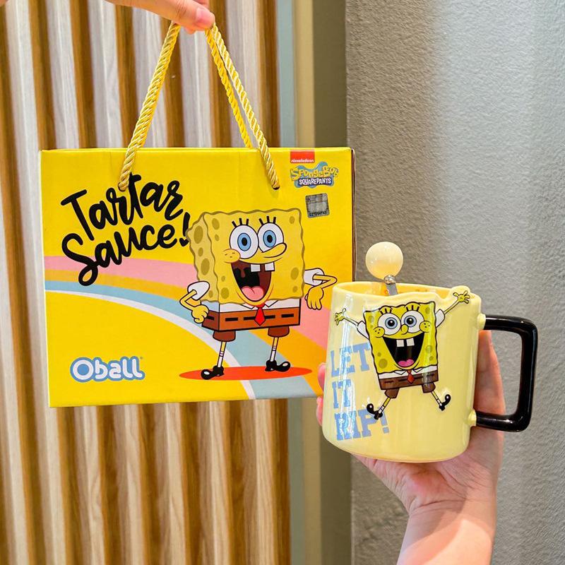 Taza de Cerámica Linda de Bob Esponja Patrick Estrella Regalo de Cumpleaños para Niños Novia Niñas Hogar Taza para Leche