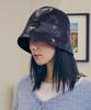 Bajal Vz Studded Vegan Leather Tulip Hat Navy