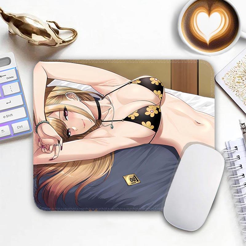 HD Standard Mouse Pad My Dress-Up Darling Small Mousemat Kitagawa Marin Gamer MousePads Edge Stitched Non-Slip Travel Mouse mat