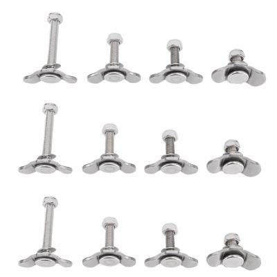 L Track Double Lug Threaded Stud Nut Fitting Tie Down Mounting Bolts for Truck Bed Trailer Cargo Control Pickup RV ATV
