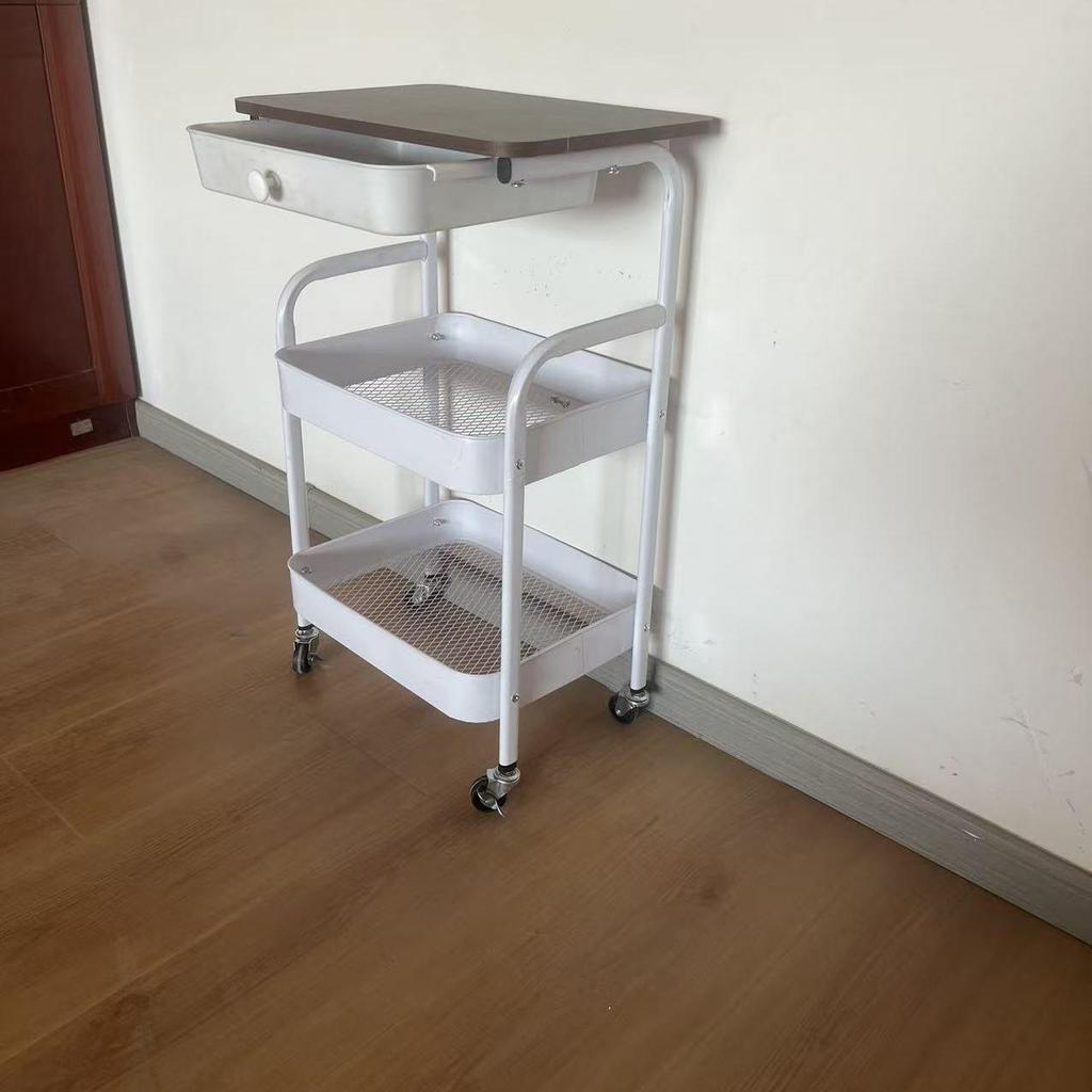 Multi-Functional Trolley with Wheels: Snack, Spice, and Side Storage Rack for Kitchen & Living Room