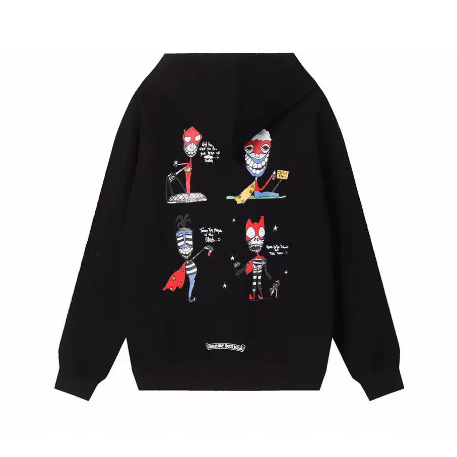 842 CHROME HEARTS 2025 Herbst und Winter Neu Übergröße Klassischer Stil Logo Reißverschluss Kapuzenpullover, Geeignet für Paare zum Tragen