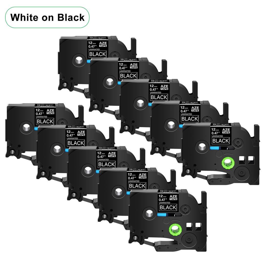 5PCS 231 241 Compatible for Brother Tz TZe-231 Tz-241 Tze-131 631 831 335 Tapes Black On White 12mm Label Tape for P-Touch Maker