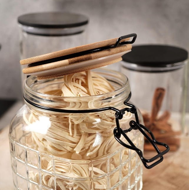 Jar with Bamboo Lid - Universal Storage Container