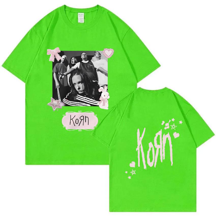 

Rock Band Korn Vintage Oversized Tshirt Unisex Women Funny Kawaii Cute Pink Merch T Shirts Male Alternative Nu Metal Music Tshirt 4XL
