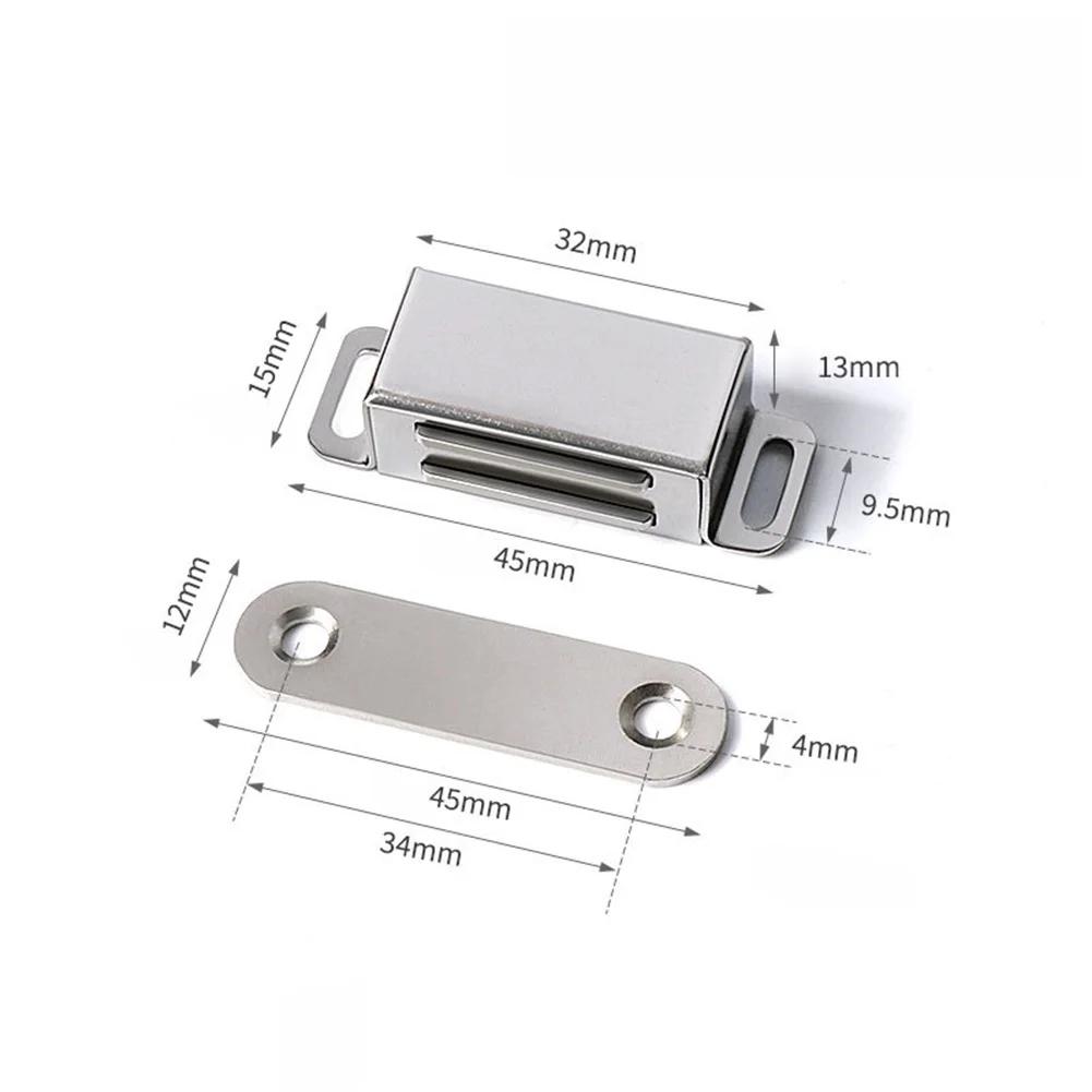 Magnetic Door Catch Strong Heavy Duty Cupboard Magnets Kitchen Cabinet Catches Magnet Latches Stainless Steel For Door Cupboard