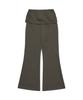 AWOSWEIB Tied Boots Cut Pants - Charcoal