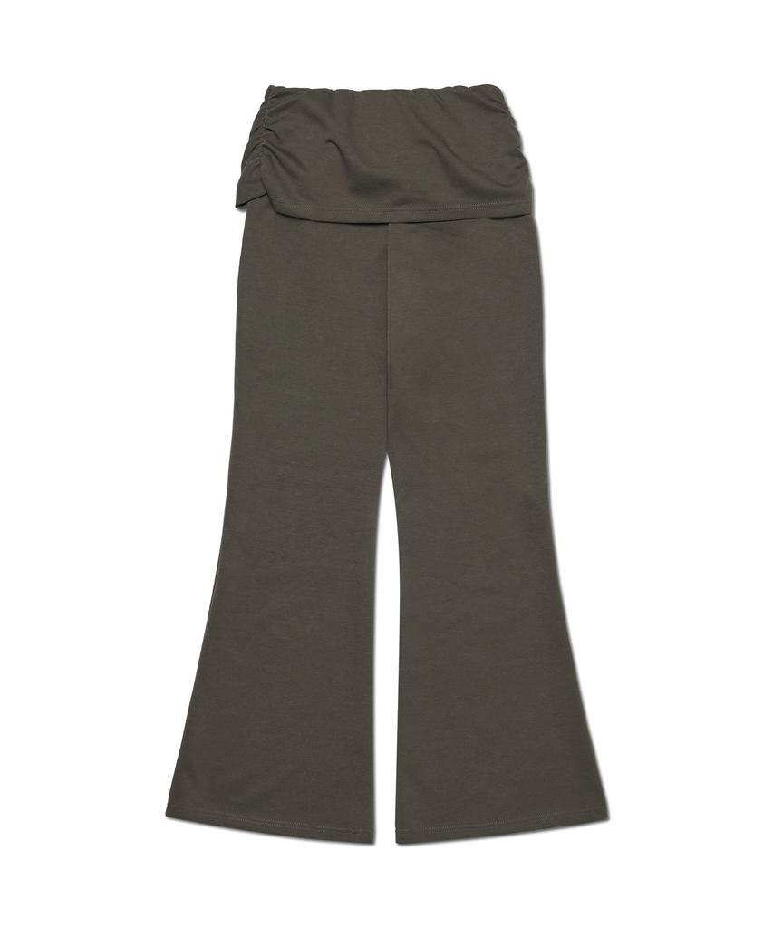 AWOSWEIB Tied Boots Cut Pants - Charcoal