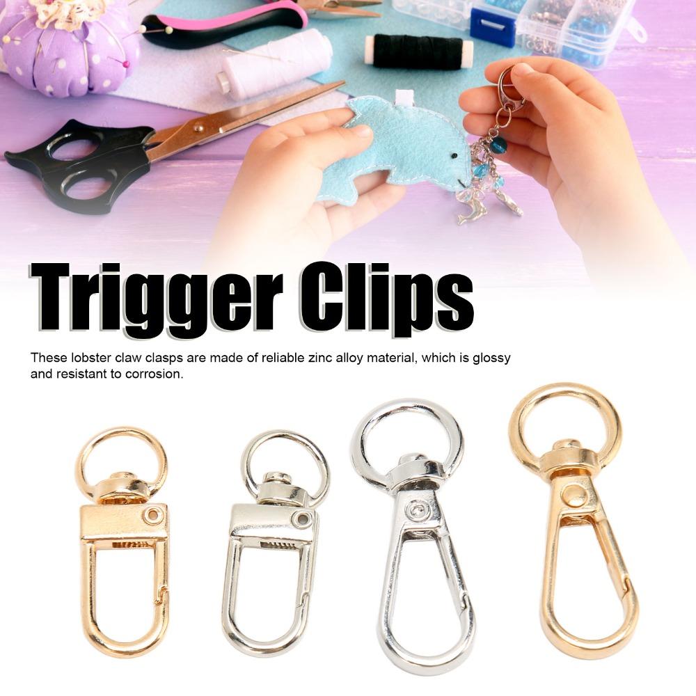 40pcs Purse Making Gold Lobster Clasps Silver 41×36MM Swiveling Clasps 34×13MM Zinc Alloy Lobster Claw Clasps Packpack,