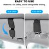 Teraves 2 Pack Sunglass Holder Clip For Car Visor, Upgrade Magnetic Leather Visor Sunglasses Clip, Easy To Hold Your Glasses Eyeglasses