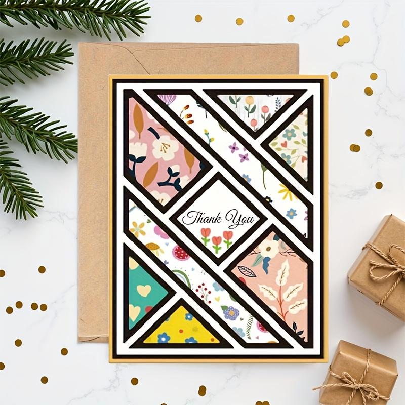 2 szt. Patchworkowy Prostokąt Tło Robienie Kartki z Życzeniami Zestaw Stempli Wykrojnikowych - Narzędzie DIY do Cięcia Metalu i Wytłaczania do Scrapbookingu i Rękodzieła Papierowego