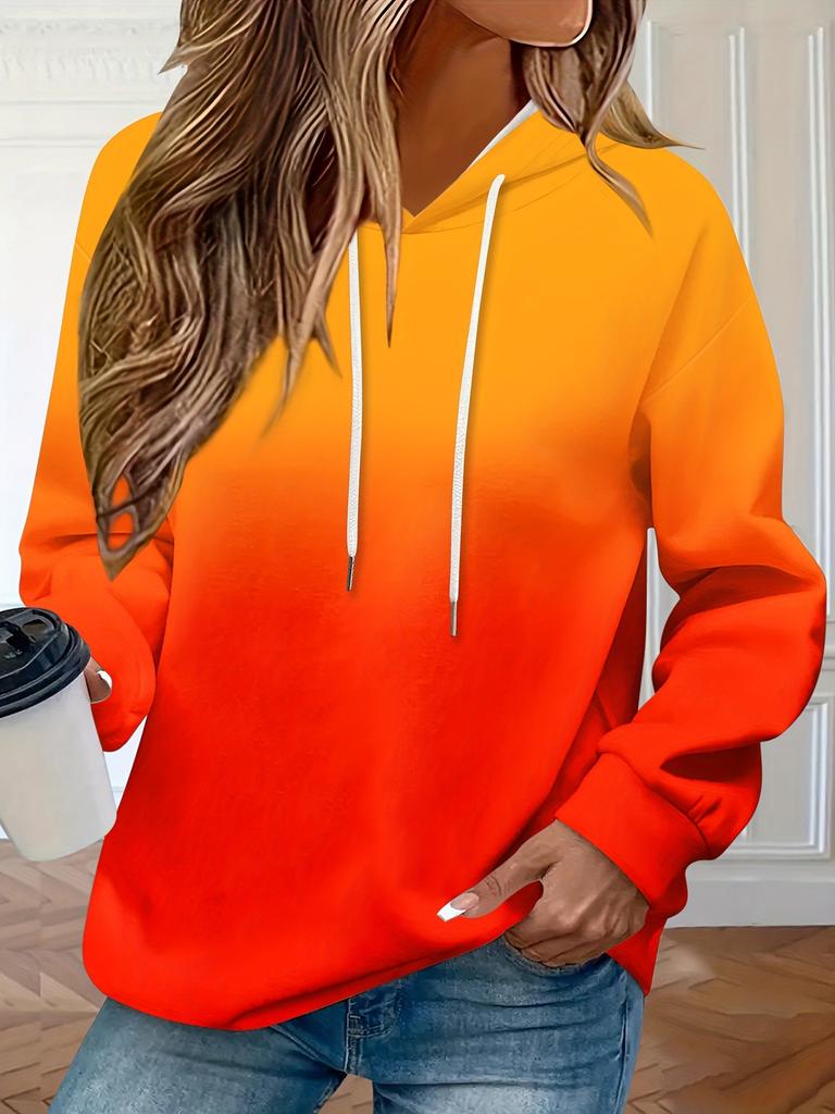 Fashionable women's loose casual street style hooded sweatshirt, loose casual, fashionable top