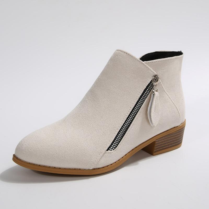 New Style Shoes: Large-sized Double Zipper Thick-heeled Women's Boots, Outerwear Boots for Women