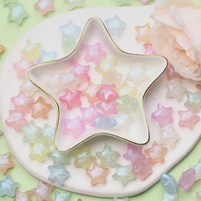 Pentagram Fashion Star Jewelry Accessories Beads Acrylic Fine Sparkling Necklace DIY Material Makaron Color 30Pcs Charms Making Tools