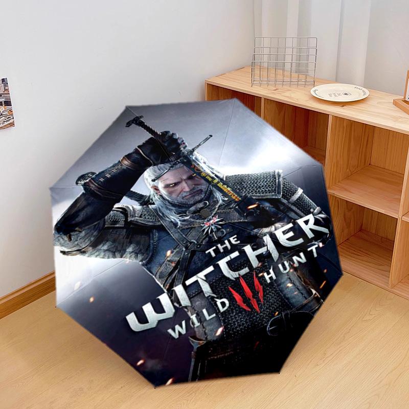 Witcher Trilogy Automatic Umbrella - Suitable Travel Outdoor Portable Umbrella Birthday Gift Daily Essentials