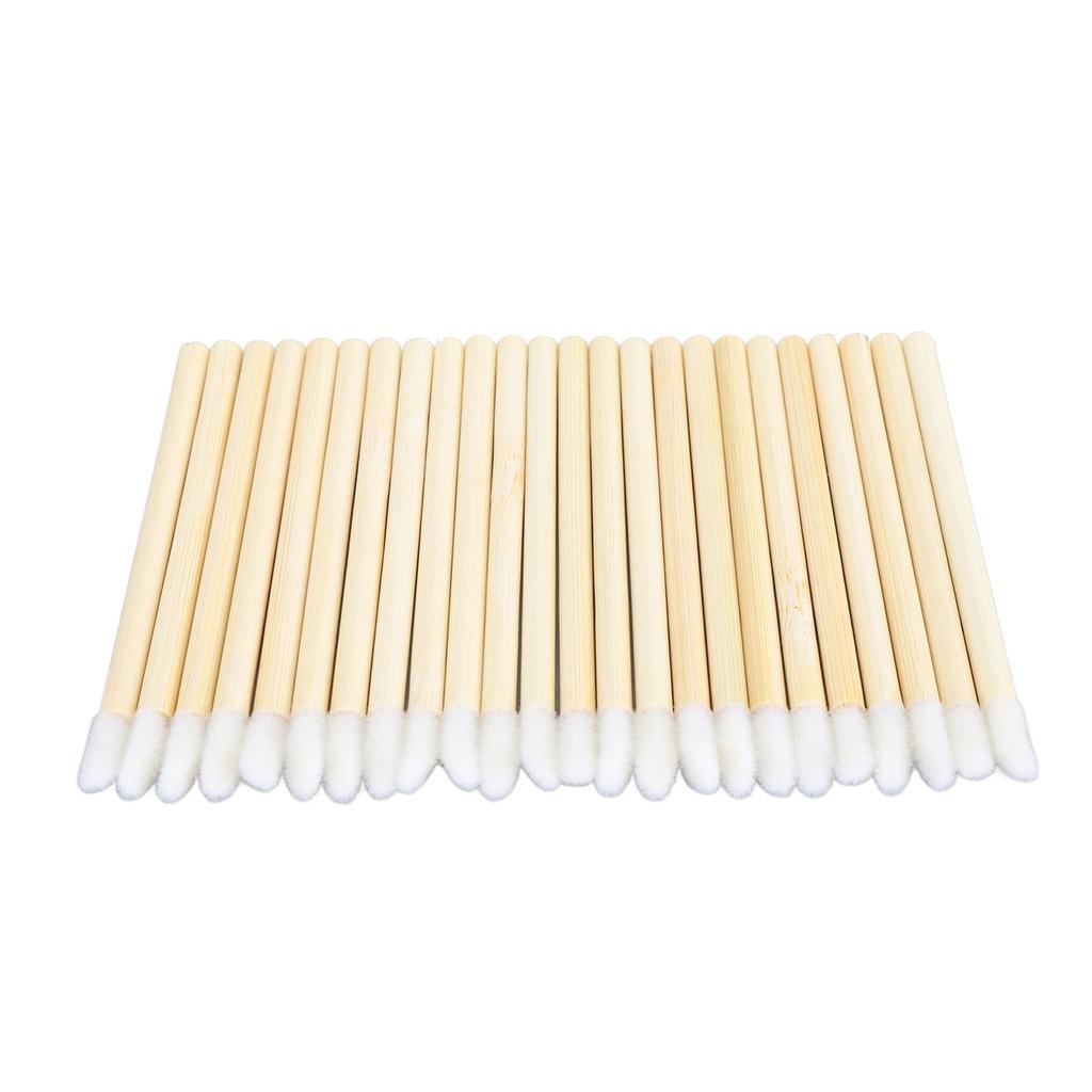100pcs Disposable Bamboo Handle Lip Brush Portable Makeup Tool Lip Gloss Wand for Kitchen Appliance