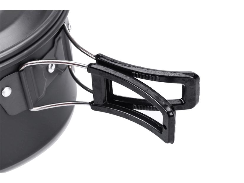 Outdoor Camping Cookware Set: Portable Teapot & Folding Cutlery