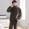 Pajamas Men'S Winter Coral Fleece Thickened Fleece Warm Men'S Autumn And Winter Flannel Men'S Large Size Winter Loungewear