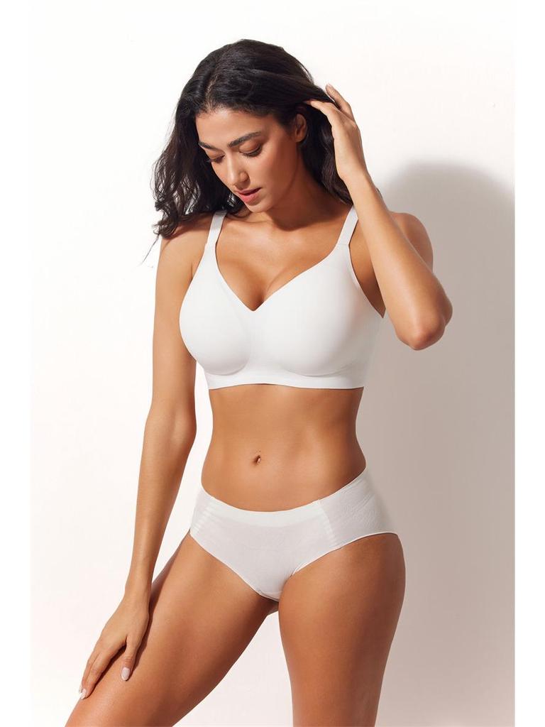 Cross-Border Plus Size Seamless Women's Bra: Anti-Sagging, Breathable, Wire-Free, Thin Cup with Support