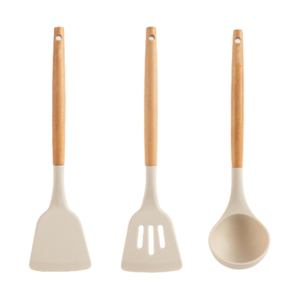 3x Silicone Kitchen Cooking Utensils Cookware Gift Multifunctional Tool Nonstick