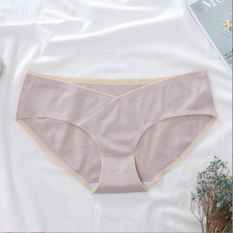 

Бесшовные хлопковые трусики для беременных с низкой посадкой - Поддержка больших размеров для поздних сроков беременности и послеродового использования Large