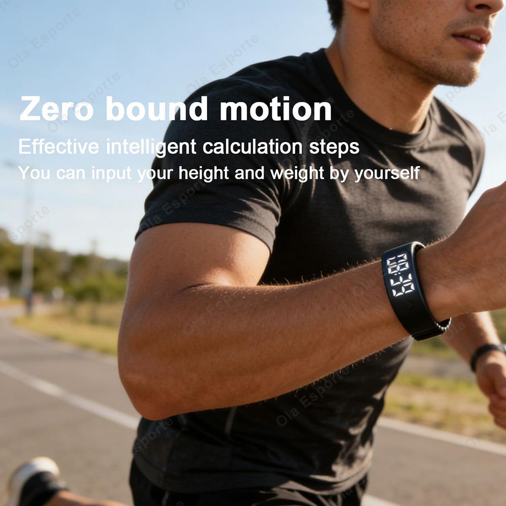 LED Digital Smart Wristbands Waterproof Smart Clock Smartband With Running Pedometer Monitor Smart Band Vibration Alarm Reminder