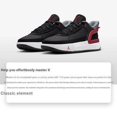 Air Den 1 EasyOn GS Bred Dětské tenisky Černá Cool-Grey Bílá FQ1306-006
