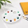 Durable Artist Palette Paint Palette, Ten-hole Color Mixing Tray, Thickened Student Painting Tools Plastic Art Supplies, for Watercolor Acrylic