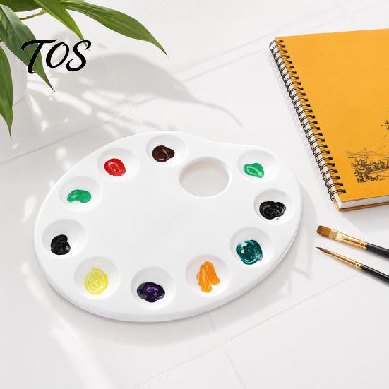 Durable Artist Palette Paint Palette, Ten-hole Color Mixing Tray, Thickened Student Painting Tools Plastic Art Supplies, for Watercolor Acrylic