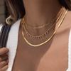 Wanshing Classic 18K Gold Plated Stainless Steel Zircon Pendant Paperclip Chain Necklaces for Women, Multiple Styles