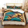 Anime Yu Gi Oh Card Blue Eyes White Dragon Cartoon Bedding Set Single Twin Double Queen King Cal King Size Bed Linen Set