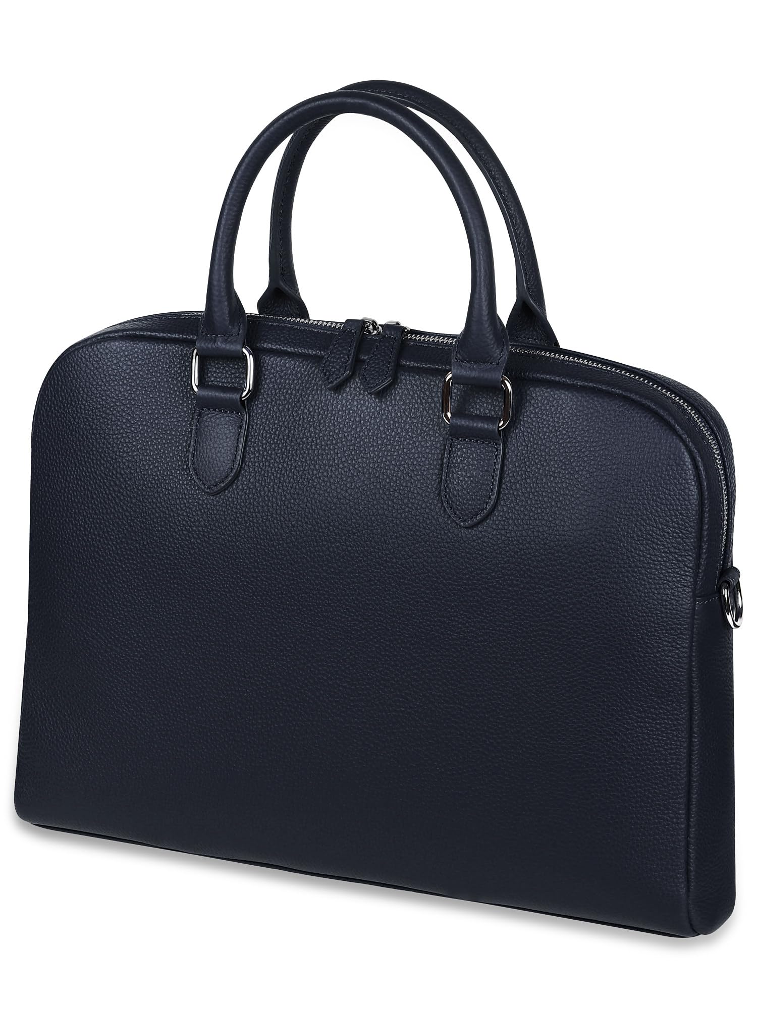 

Портфель из термоусадочной кожи, тонкая натуральная кожа, деловая сумка из кожи, большая емкость, формат А4 [Mura], мужская (военно-морской флот)