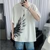 Männer Kurzarm T-Shirts Brief Grafik Druck Mode marke tees für männer Männer Kleidung Casual Tee Mann Sommer Koreanische Retro tops Für