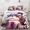 Gaming Genshin Impact Eula Bedding Set Anime 3D Boys Teens Duvet Cover Set Soft Bed Linen Queen King Single Size Bedroom Decor