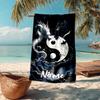 Custom Name Ultra-Soft Beach Towel with Dragon Theme,Ideal for Pool - Camping, Diving - Perfect Travel Essential, Vibrant Beach Towel.